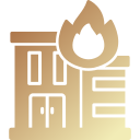brandend huis