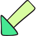 flecha diagonal