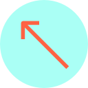 Diagonal arrow