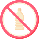 geen plastic flessen