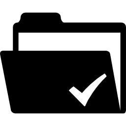 Folder with check mark icon