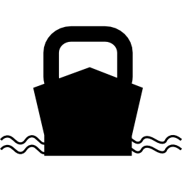 barco con chimenea icono