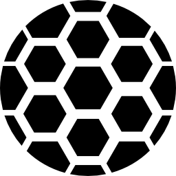 Ball with hexagons icon