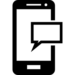 messaggio telefonico con discorso a bolle icona