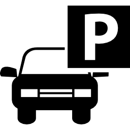 señal de coche y estacionamiento icono