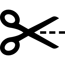 Cut with scissors icon