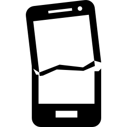 smartphone roto icono