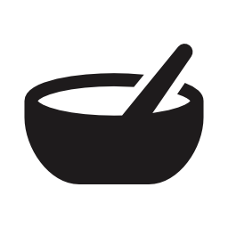 Saucepan and wooden spoon icon