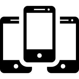 Several smartphones icon