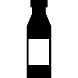 botella con etiqueta icono
