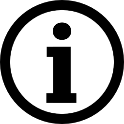 円の中の情報ロゴタイプ icon