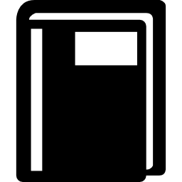 Book closed with label icon