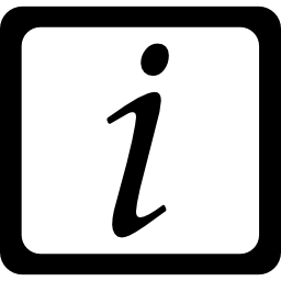informatielogotype binnen een vierkant icoon