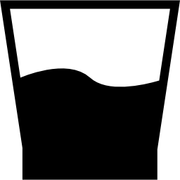 bicchiere mezzo pieno o mezzo vuoto icona