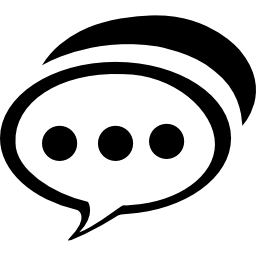 Bubble speech with suspensive dots icon