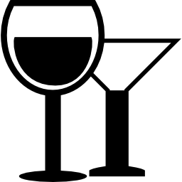 Wine cup and cocktail icon