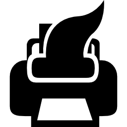 płonąca drukarka ikona