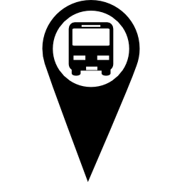 puntero de parada de autobús icono
