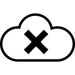 Cancel cloud storage icon