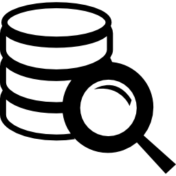 ricerca nel database icona