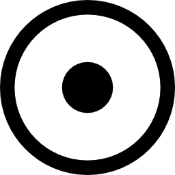 Sphere inside circle icon