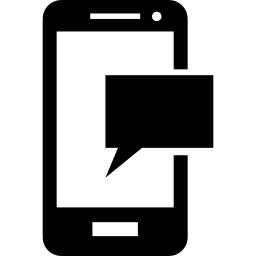smartphone y bocadillo icono