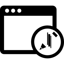 venster met bewerkingssymbool icoon