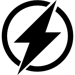 Lightning in a circle icon