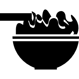 Bowl with chinese food icon