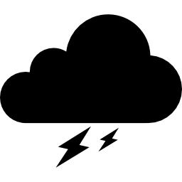 Cloud with lightningl icon