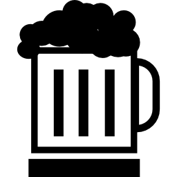 cerveza en una taza icono