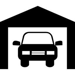 auto in einer garage icon