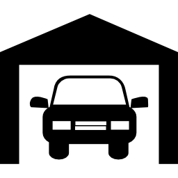 auto in een garage icoon