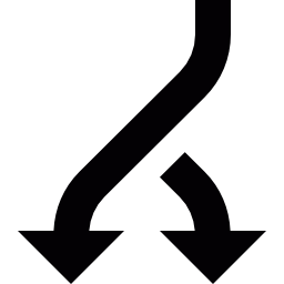 Bifurcation arrow icon