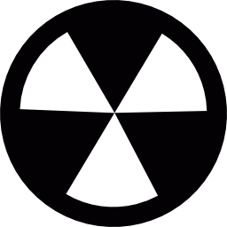 símbolo radiactivo icono