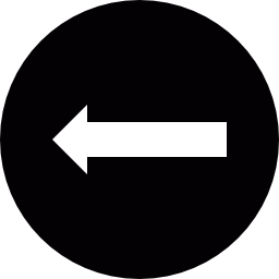 freccia che punta a sinistra in un cerchio icona