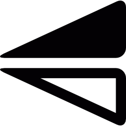 triángulos reflejados icono