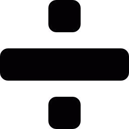 símbolo de división icono