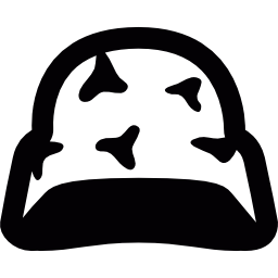 Camouflage helmet icon