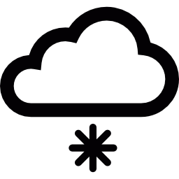 chmura i płatek śniegu ikona