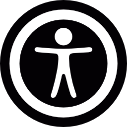 Stick man with open arms icon