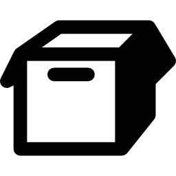 scatola di cartone aperta icona