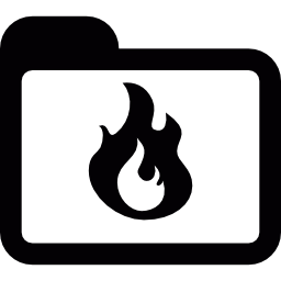 Folder with a flame icon