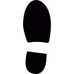 impronta scarpa destra icona