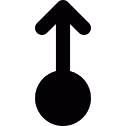punto con flecha hacia arriba icono