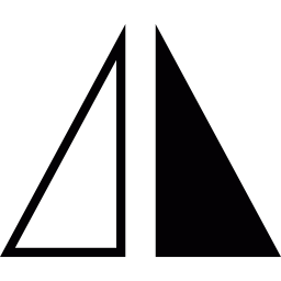 simmetria orizzontale icona