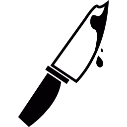 Knife with blood icon