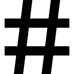 Hashtag symbol icon