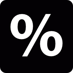 símbolo de porcentaje icono
