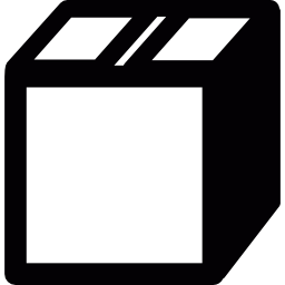 Closed cardboard box icon